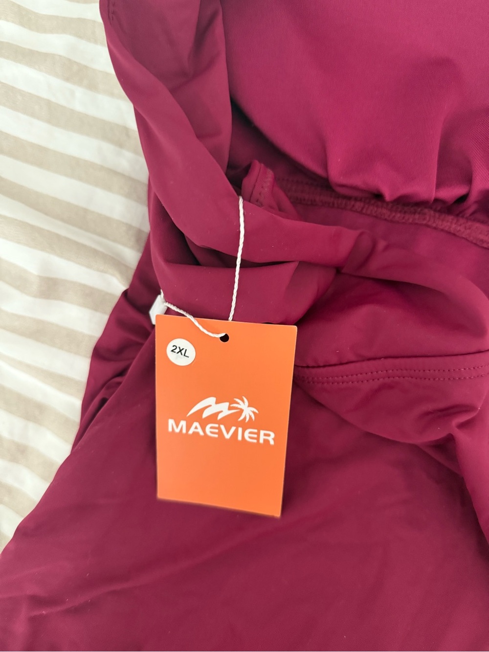 NWT Raspberry One-Piece Bathing Suit - Picture 3 of 3